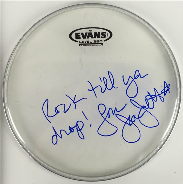Joan Jett In-Person Signed Drumhead (PSA/JSA Guaranteed)
