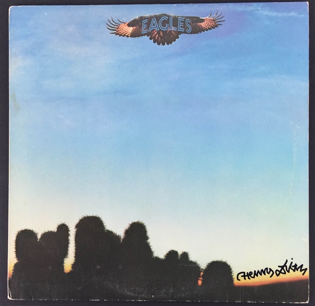 Henry Diltz Signed "The Eagles" 1972 Debut Album Cover (PSA/JSA Guaranteed)