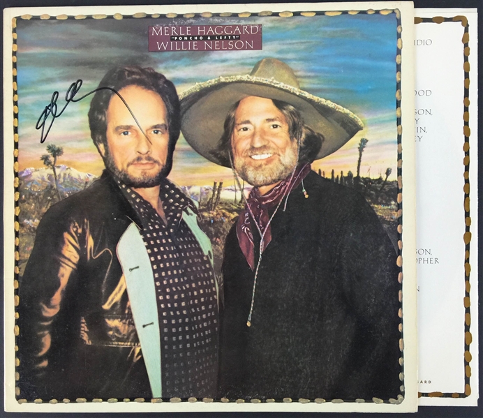 Willie Nelson Signed "Poncho & Lefty" Record Album (PSA/JSA Guaranteed)