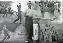 Arnold Palmer Impressive Signed 24 x 36 Canvas Collage Print (PSA/DNA)