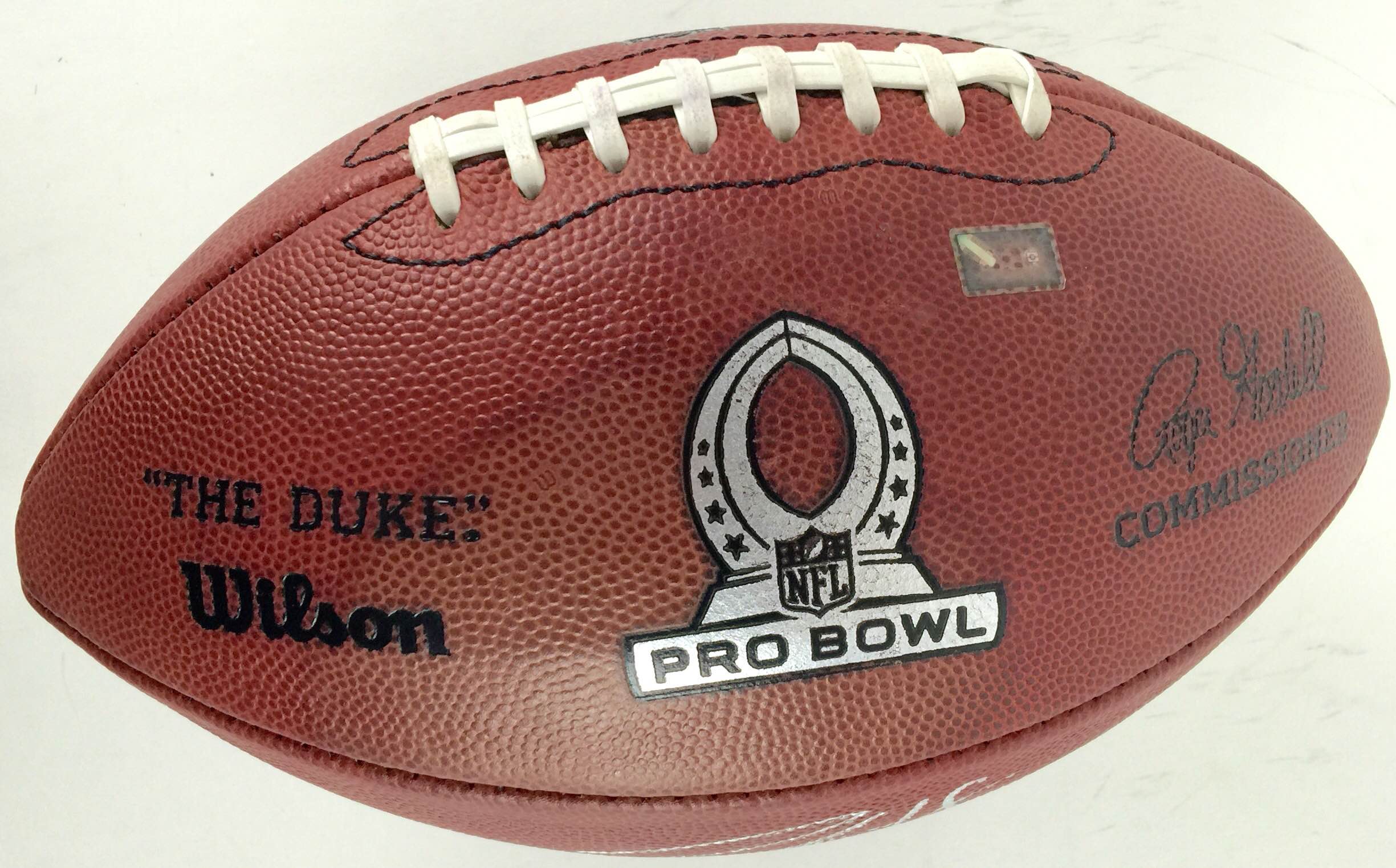 Lot Detail - Peyton Manning Game Used & Signed 2013 Pro Bowl Football ...