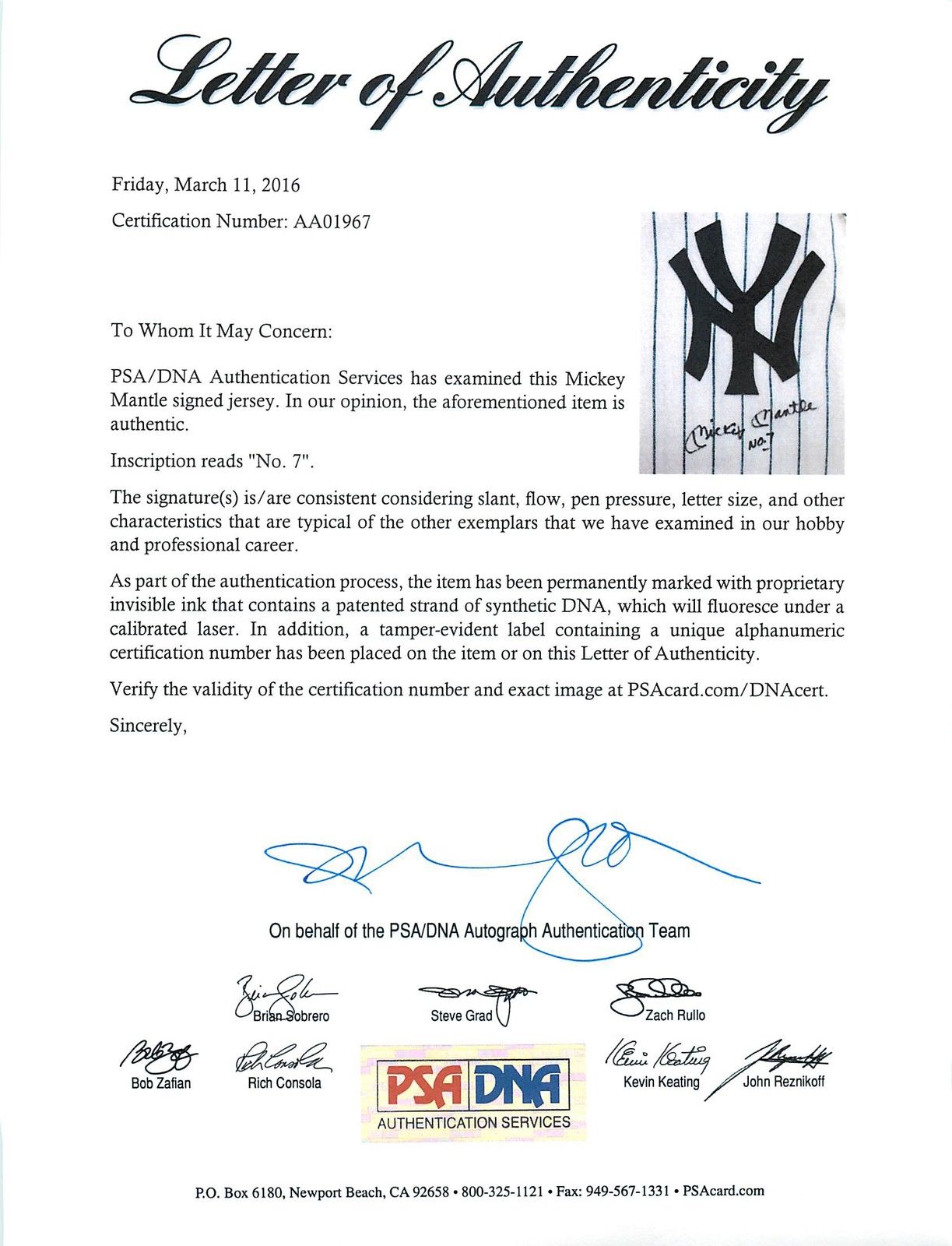 Lot Detail - Mickey Mantle Signed & Inscribed Authentic Throwback New York  Yankees Road Jersey (UDA/PSA)