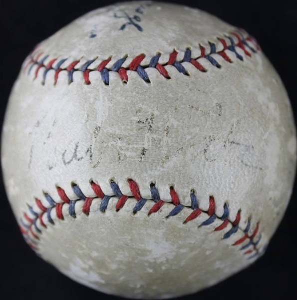 Babe Ruth & Lou Gehrig Dual-Signed OAL Baseball (JSA & PSA/DNA)