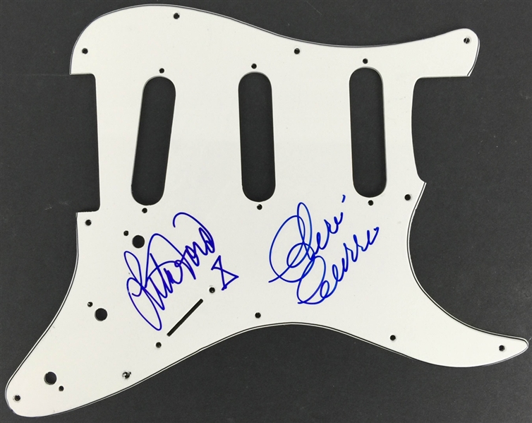 The Runaways: Lita Ford & Cherie Currie Signed Strat Style Pickguard (PSA/JSA Guaranteed)