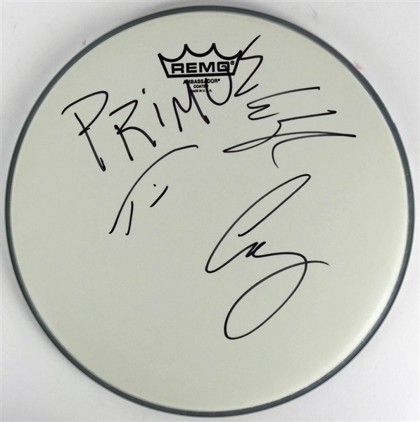Primus Group Signed 12" Drumhead (3 Sigs)(PSA/JSA Guaranteed)