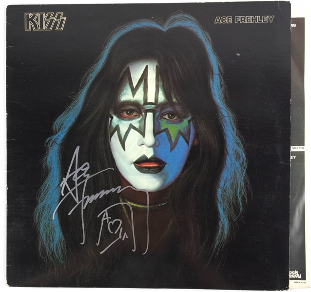 KISS: Ace Frehley Signed "Ace Frehley" Record Album w/Vinyl (PSA/JSA Guaranteed)