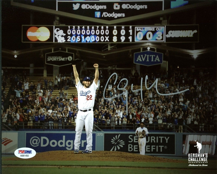 Dodgers: Clayton Kershaw Signed 8" x 10" Photo (PSA/DNA)