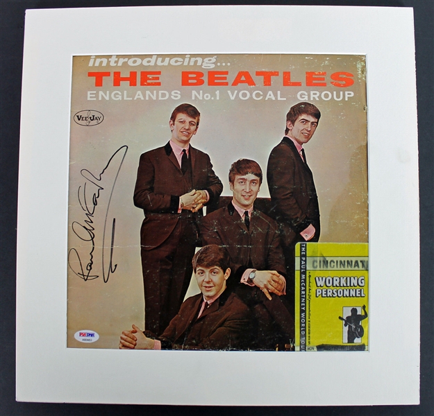 The Beatles: Paul McCartney Superb Signed & Matted "Introducing...The Beatles" Record Album (PSA/DNA)