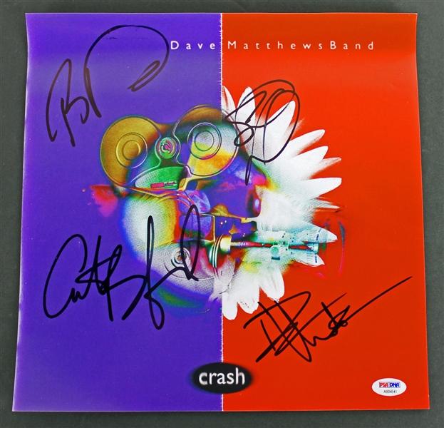 Dave Matthews Band (4 Sigs) Signed "Crash" Album Flat (PSA/DNA)