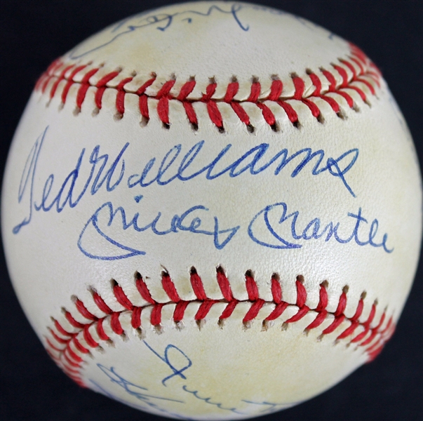 500 Home Run Club Multi-Signed Baseball w/13 Sigs Incl. Mantle, Williams & Bonds! (PSA/DNA)