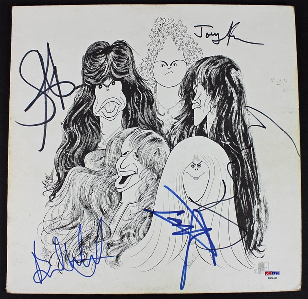 Aerosmith Group Signed "Draw the Line" Record Album Cover (5 Sigs)(PSA/DNA)