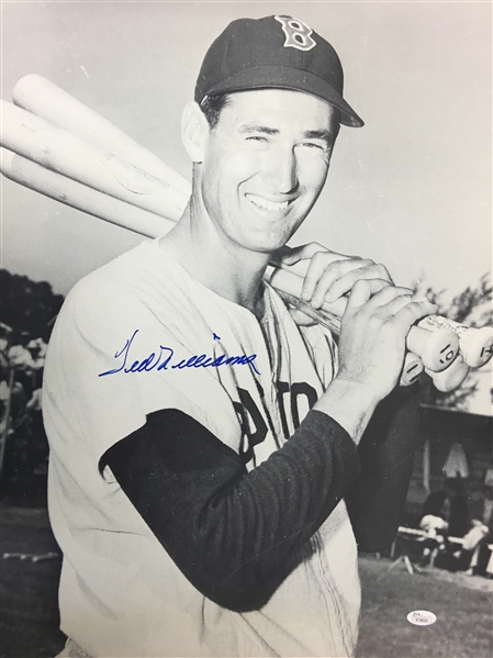 Ted Williams Superbly Signed 16" x 20" Red Sox Photograph (JSA)