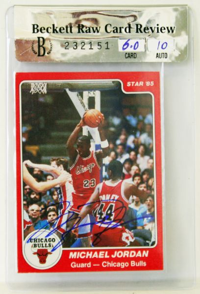 Michael Jordan ULTRA RARE Signed 1985 Star Rookie Card #101 - BGS Signature Graded Perfect 10 (UDA)