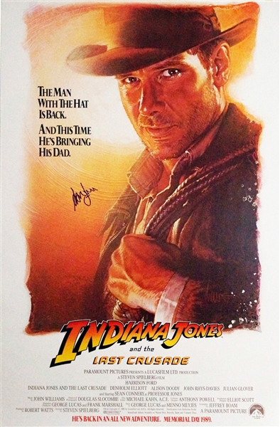 Harrison Ford Signed 27" x 41" One-Sheet Movie Poster for "Indiana Jones and The Last Crusade" (PSA/JSA Guaranteed)