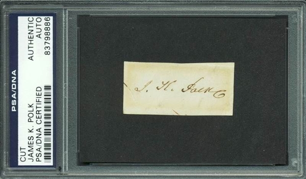 President James K. Polk Autograph Cut (PSA/DNA Encapsulated)