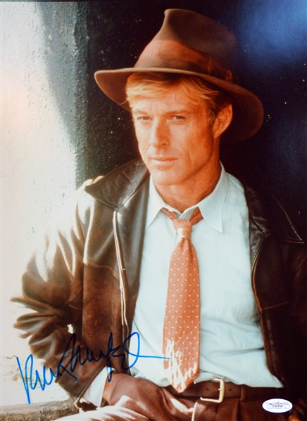 Robert Redford Rare Signed 11" x 14" Color Photo from "The Natural" (JSA)