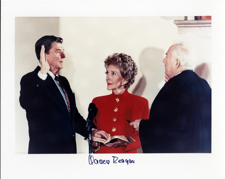 Nancy Reagan Signed 8" x 10" Color Photo with Exact Photo Proof (PSA/JSA Guaranteed)