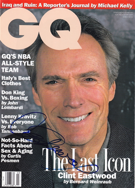 Clint Eastwood Signed March 1993 GQ Magazine Cover (PSA/JSA Guaranteed)