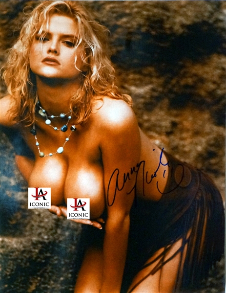 Anna Nicole Smith Signed Topless 11" x 14" Color Photo (PSA/JSA Guaranteed)
