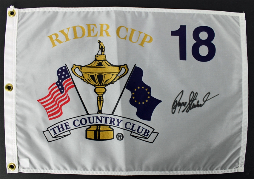 Payne Stewart Signed Ryder Cup 18th Hole Pin Flag (Green Jacket)