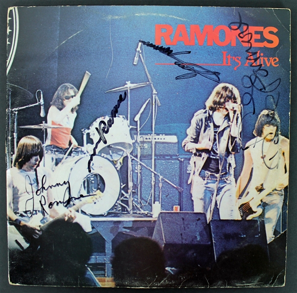 The Ramones Group Signed "Its Alive" Record Album (PSA/DNA)