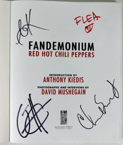 Red Hot Chili Peppers Group Signed "Fandemonium" Book (PSA/DNA)