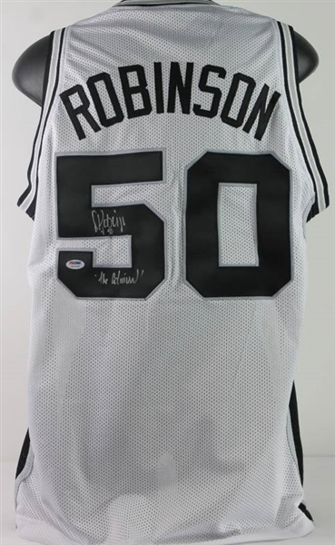 David Robinson Signed "The Admiral" San Antonio Spurs Basketball Jersey (PSA/DNA)