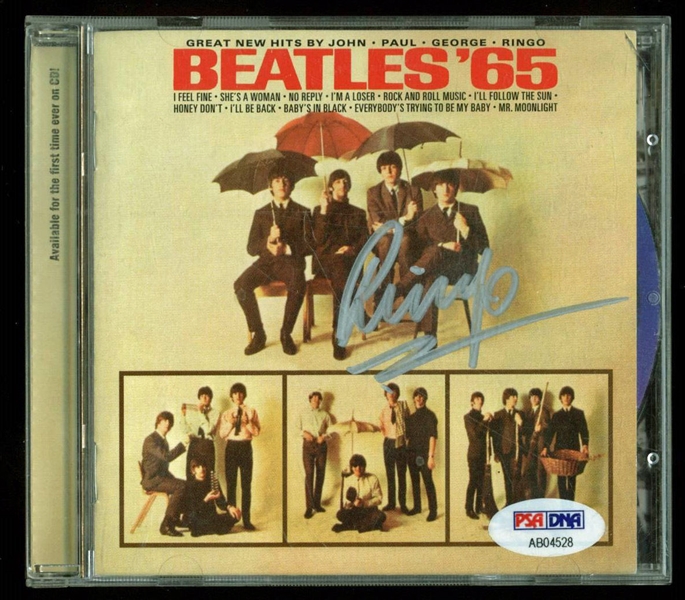 The Beatles: Ringo Starr Signed "Beatles 65" CD Case (PSA/DNA)