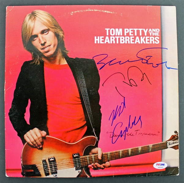 Tom Petty & The Heartbreakers Signed "Damn the Torpedoes" Record Album Cover (3 Sigs)(PSA/DNA)