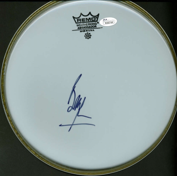 The Rolling Stones: Bill Wyman Signed 10" Remo Drum Head (PSA/DNA)