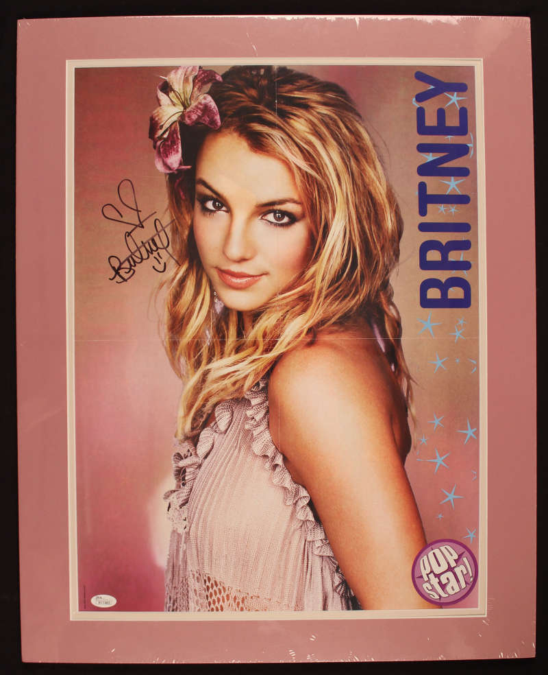 Lot Detail Britney Spears Vintage Signed Matted X Poster Jsa