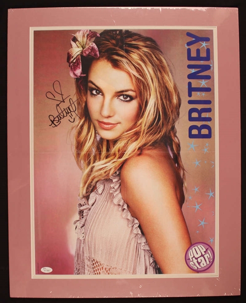 Britney Spears Vintage Signed & Matted 16" x 20" Poster (JSA)