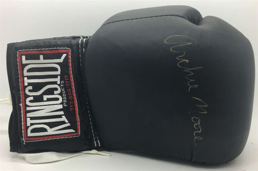 Archie Moore Rare Signed Ringside Boxing Glove (JSA)