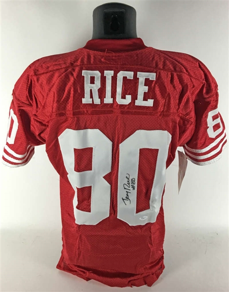 Jerry Rice Signed Official On-Field 75th Anniversary 49ers Jersey (JSA)