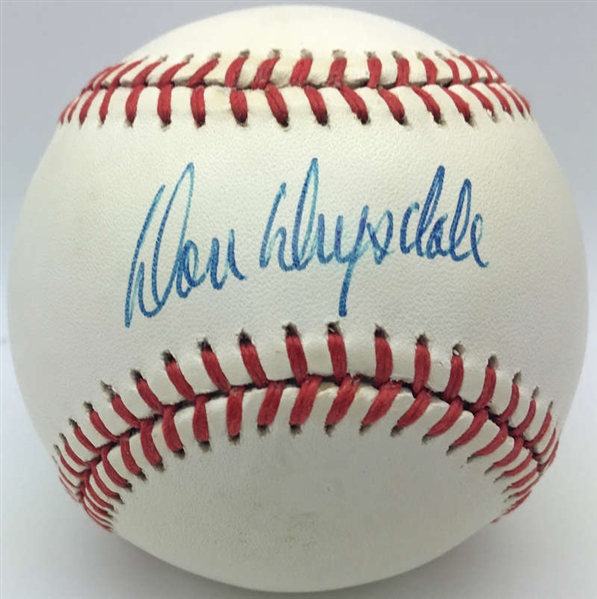 Don Drysdale Near-Mint Signed ONL Baseball (JSA)