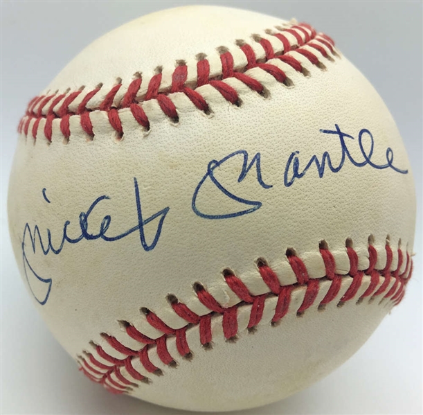 Mickey Mantle Signed OAL Baseball (JSA)