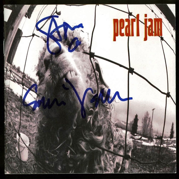 Pearl Jam: Eddie Vedder & Stone Gossard Dual-Signed "Vs." CD Sleeve (JSA)