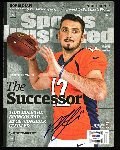 Broncos: Paxton Lynch Signed May 2016 Sports Illustrated Magazine (PSA/DNA)