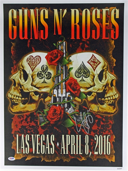 Guns N Roses: Slash & Duff Dual-Signed Ltd. Ed. Las Vegas Concert Poster (PSA/DNA)