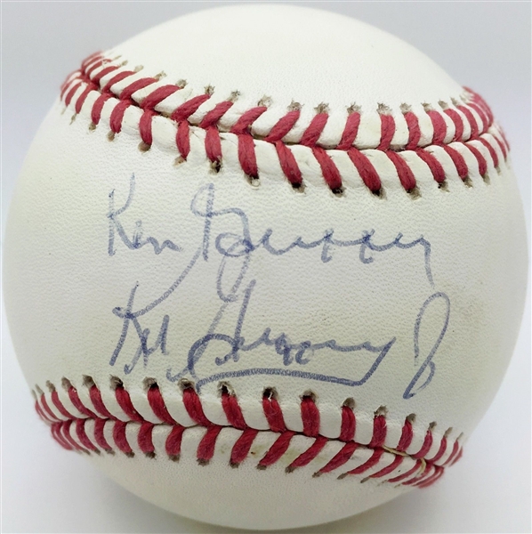 Ken Griffey Jr./Sr. Dual Signed OAL Baseball (JSA)