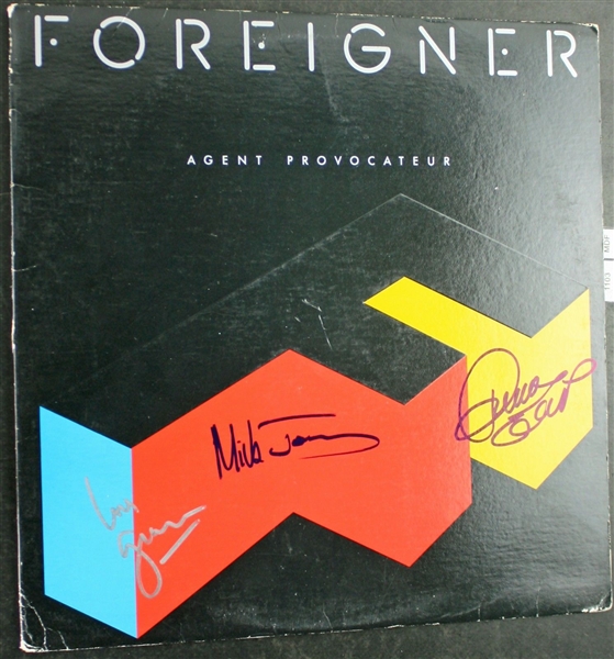 Foreigner Signed "Agent Provocateur" Album w/ 3 Signatures! (JSA)