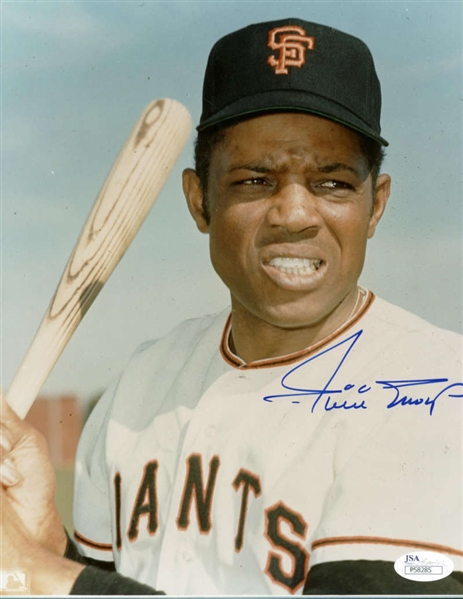 Willie Mays Signed 8" x 10" Color Photograph (JSA)