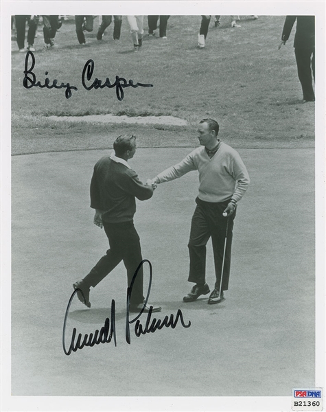 Arnold Palmer & Billy Casper Dual Signed 8" x 10" Black & White Photograph (PSA/DNA)