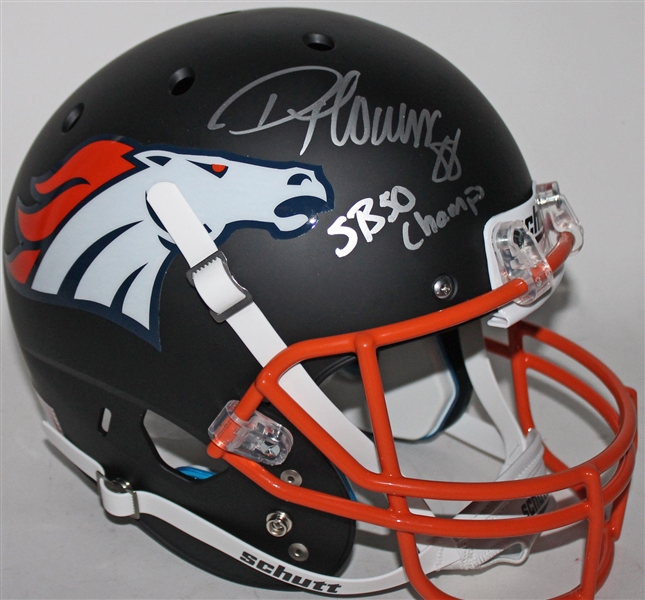 Demaryius Thomas Signed & Inscribed Full-Sized Black Matte Broncos Helmet (PSA/DNA)