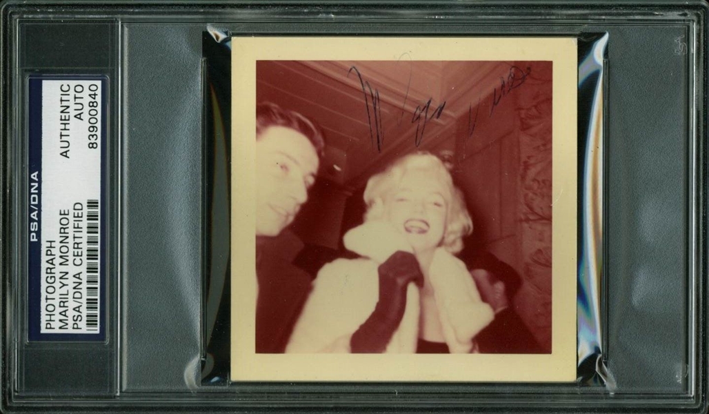 Marilyn Monroe Signed One-of-a-Kind Original Snapshot Photograph! (PSA/DNA Encapsulated)
