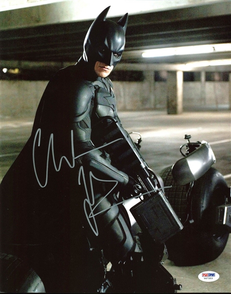 Christian Bale Signed 11" x 14" Photo from "The Dark Knight" (PSA/DNA)