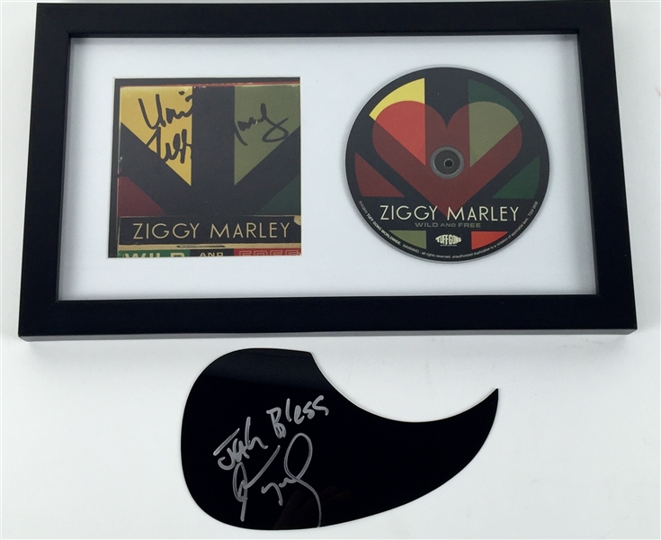 Marley Brothers: Ziggy Marley & Stephen Marley Signed Relic Lot (2 Items)(PSA/JSA Guaranteed)