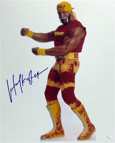 Hulk Hogan Signed 16" x 20" Color Photo (JSA Witness COA)