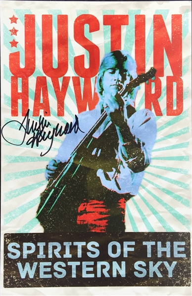 The Moody Blues: Justin Hayward Signed 11" x 17" Commemorative Poster (PSA/JSA Guaranteed)