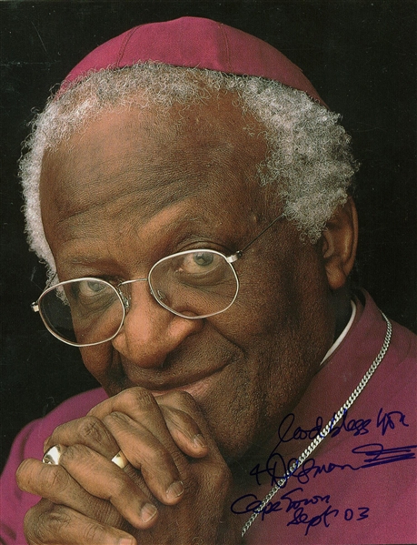 Desmond Tutu Rare Signed 8" x 10" Color Photo (PSA/JSA Guaranteed)